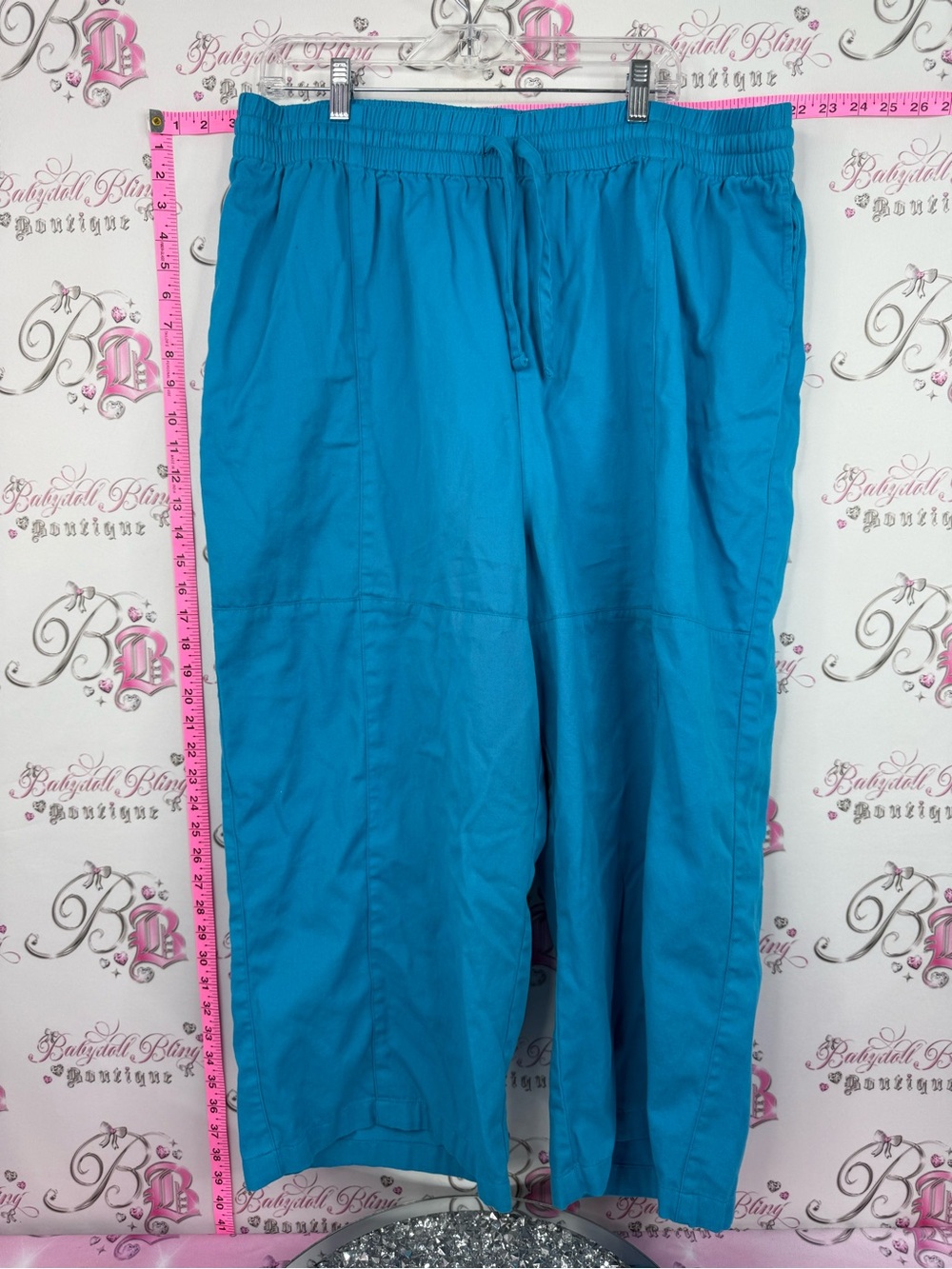 Lucy & Yak pants Bright Turquoise Utility Pocket Pants